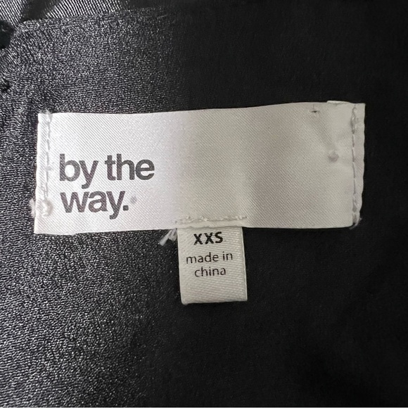 BY THE WAY Revolve Black Mini Dress Velvet Polka Dot Twist Front Size XXS - Picture 12 of 15